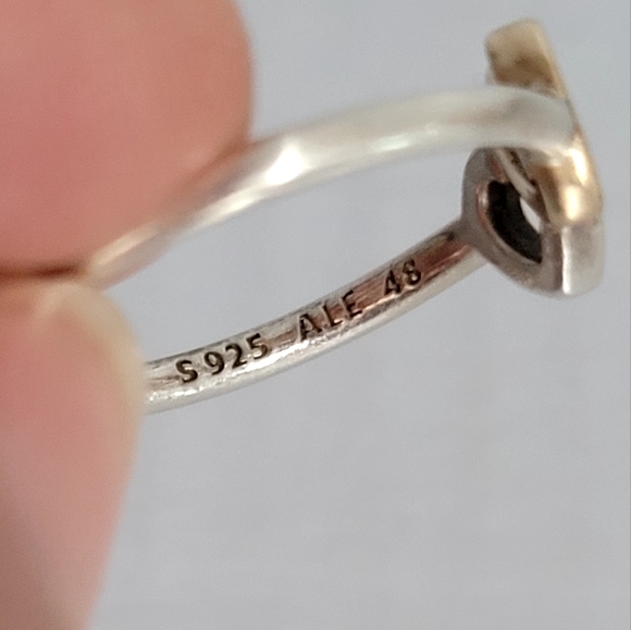 Pandora Two-Tone Double Heart Ring - Picture 5 of 6